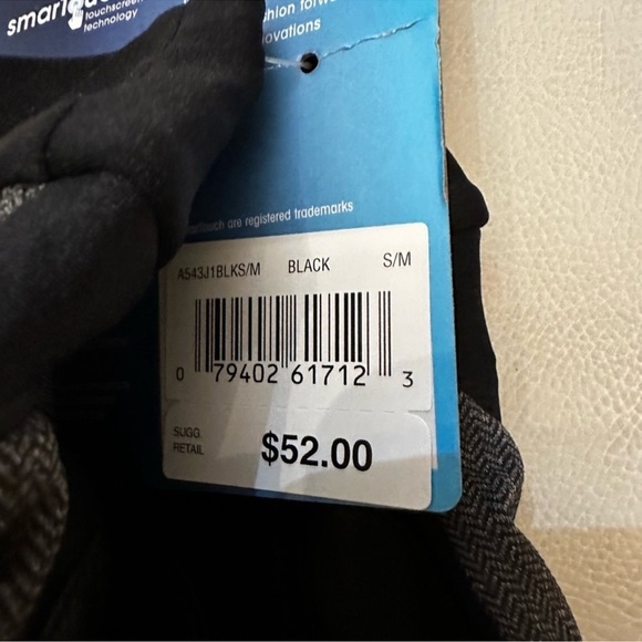 Isotoner black and gray smart touch gloves Size Small/Medium made in France - Picture 7 of 10